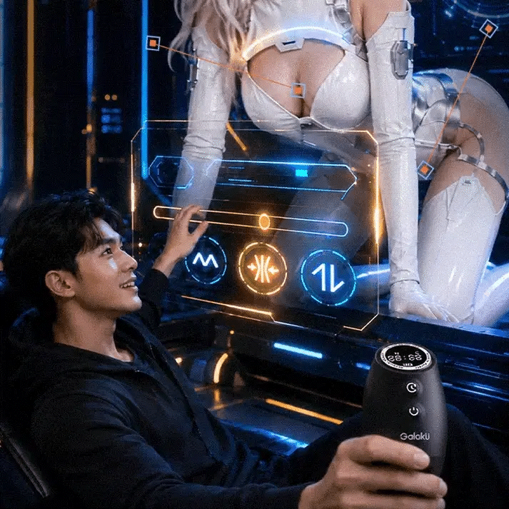 GALAKU Timer Vibrating and Tapping Male Masturbator App-Controlled for Men