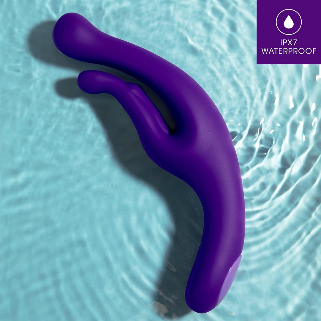 G Wave Purple UltraSilk Waterproof Vibrator Made with Puria Silicone Sextoy for Women
