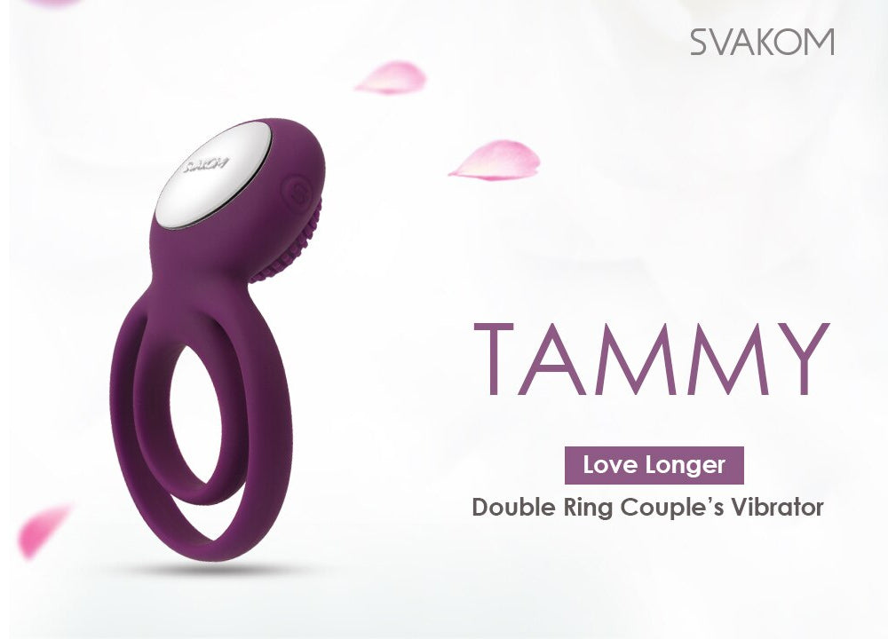 SVAKOM Tammy Vibrating Cock Ring Waterproof Rechargeable Vibrator for Couple