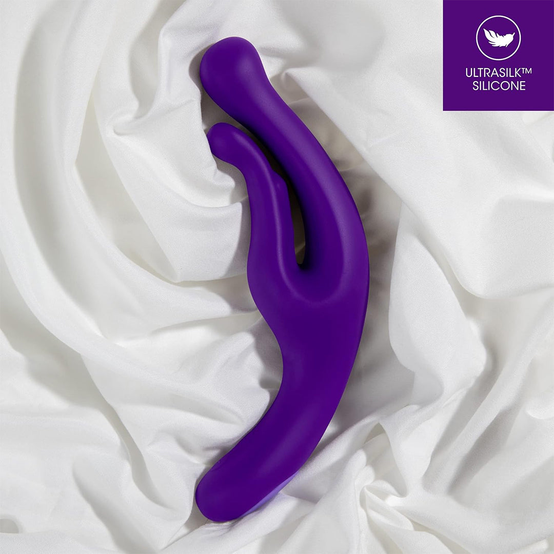 G Wave Purple UltraSilk Waterproof Vibrator Made with Puria Silicone Sextoy for Women