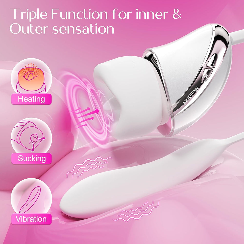 Mesanel CoCo Pro Big Mouth Vibrator Rechargeable G Spot Vibrator Waterproof Adult Massager for Couples Play