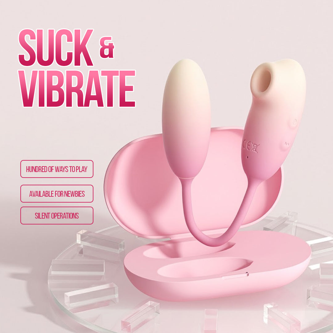 Svakom Dual Mode Suction Vibrator Dildo Sextoy for Women