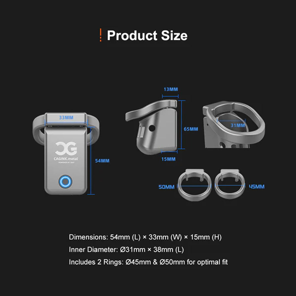 LOCKINK QIUI CAGINK Metal AI-Controlled Smart Chastity Cage Device for Men