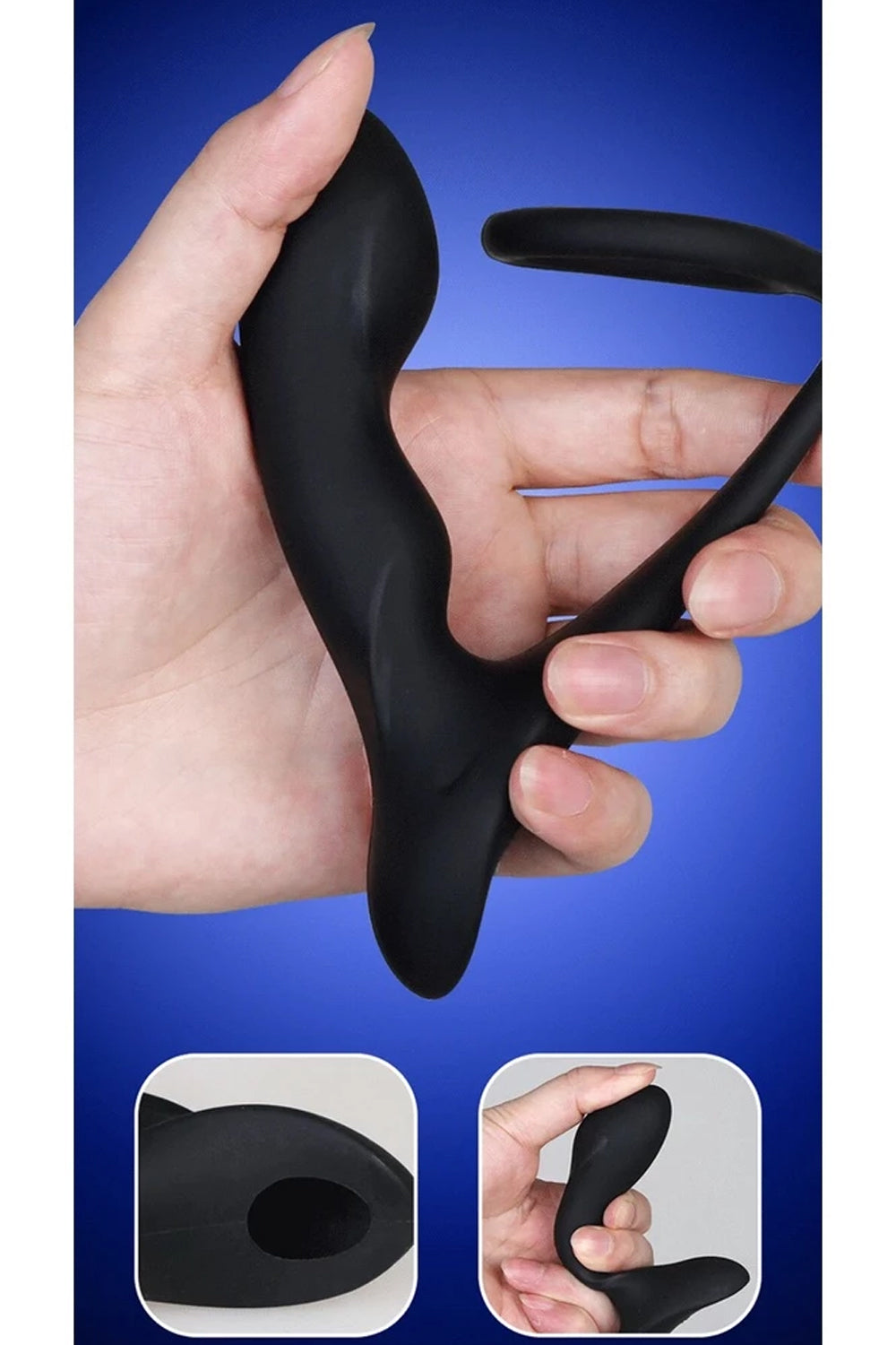 Leten Silicone Cock Ring Prostate MassagerAnal Plug Vibrator Sex Toys