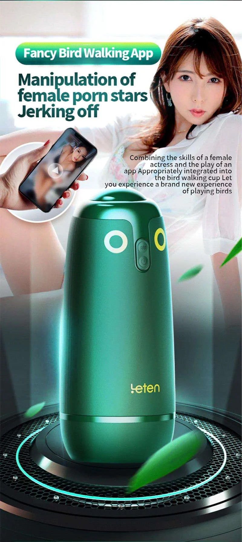Leten Birds Vibrator Masturbators Cup Sexy Toys for Men