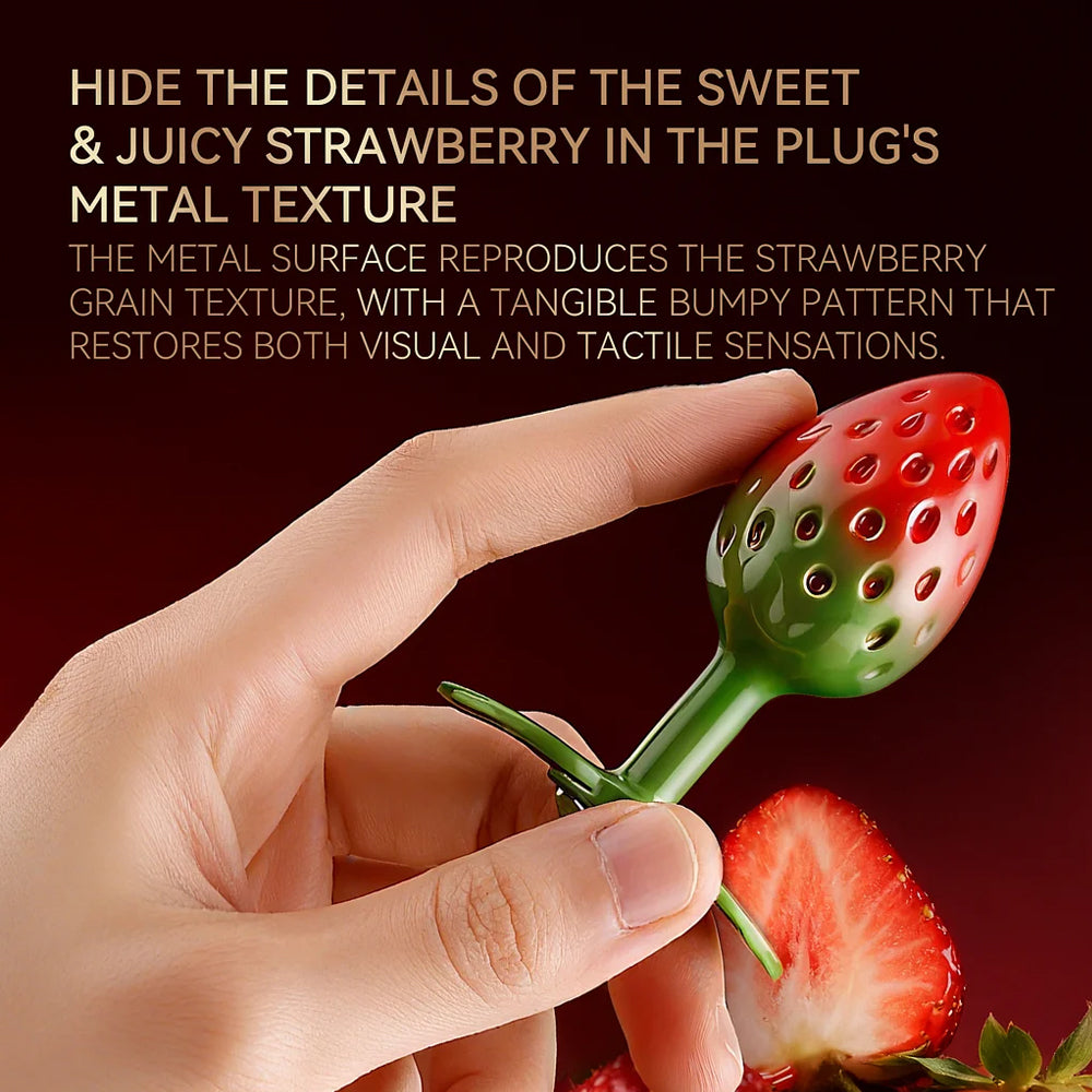 LOCKINK Strawberry Anal Butt Plug Sextoy for Women, Men, Gay
