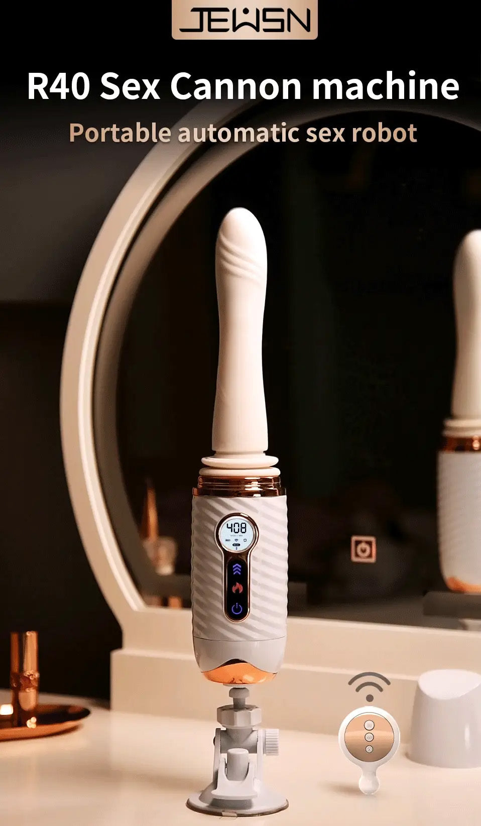 JEUSN R40 Automatic Remote Wireless Heating Sex Cannon