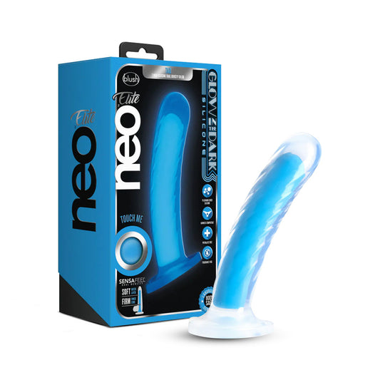 Neo Elite by Blush – Prysm Glow-In-The-Dark Neon Blue 7" Dildo